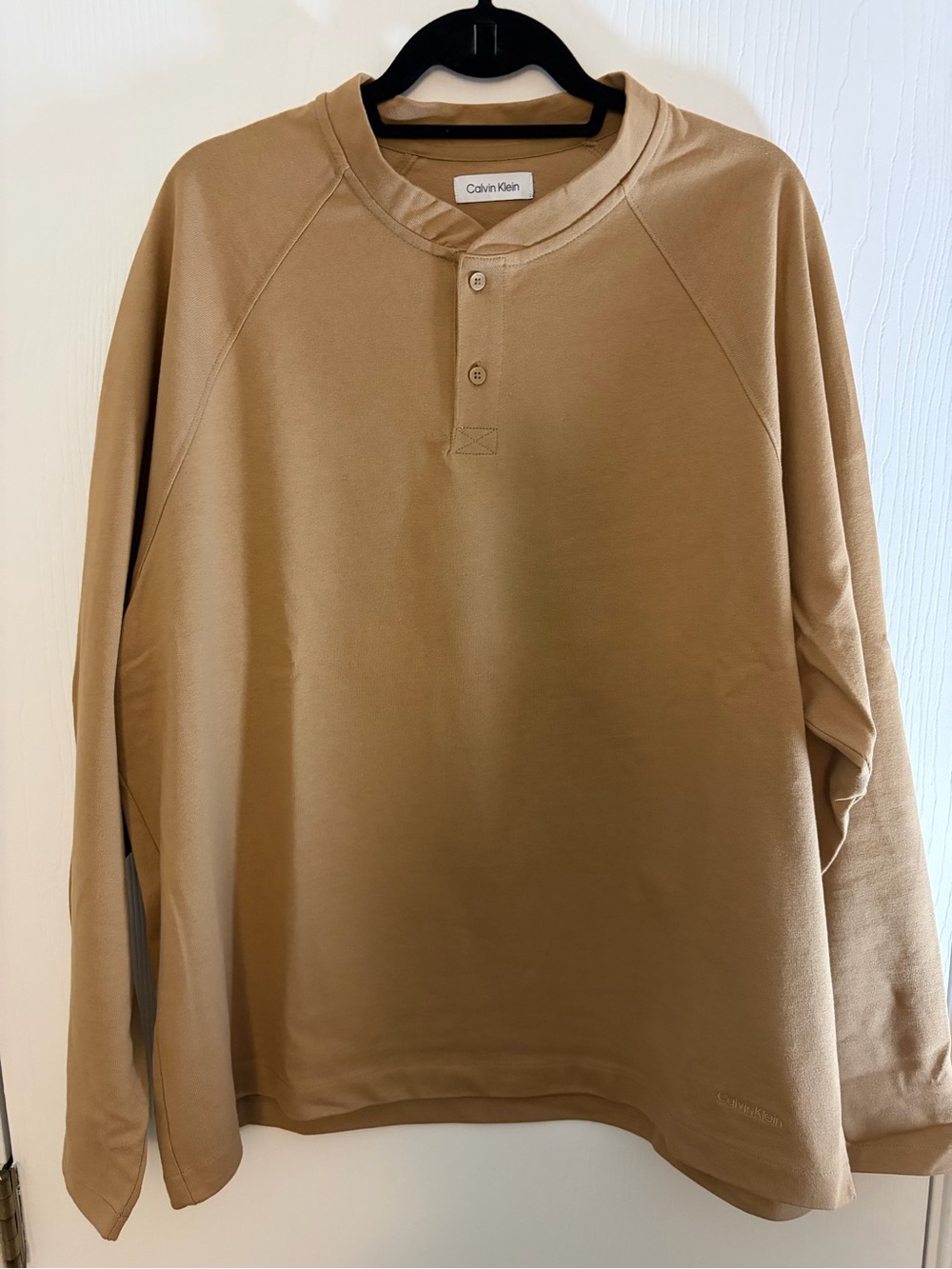 Calvin Klein Men's Camel/Tan Henley Pullover